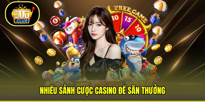 Nhiều sảnh cược Casino để săn thưởng